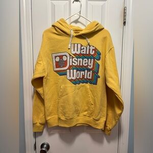 DISNEY Women's Retro Yellow‎ Hoodie Size Large